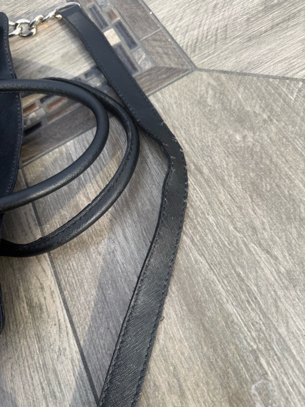 Michael Kors Hamilton Saffiano Leather Black Tote with Gold Hardware - Picture 8 of 11